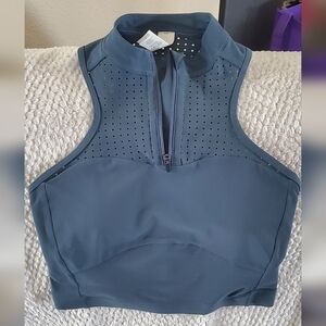 Lululemon Unleash Strength Sports Bra Sz 2 Medium Support Iron Blue